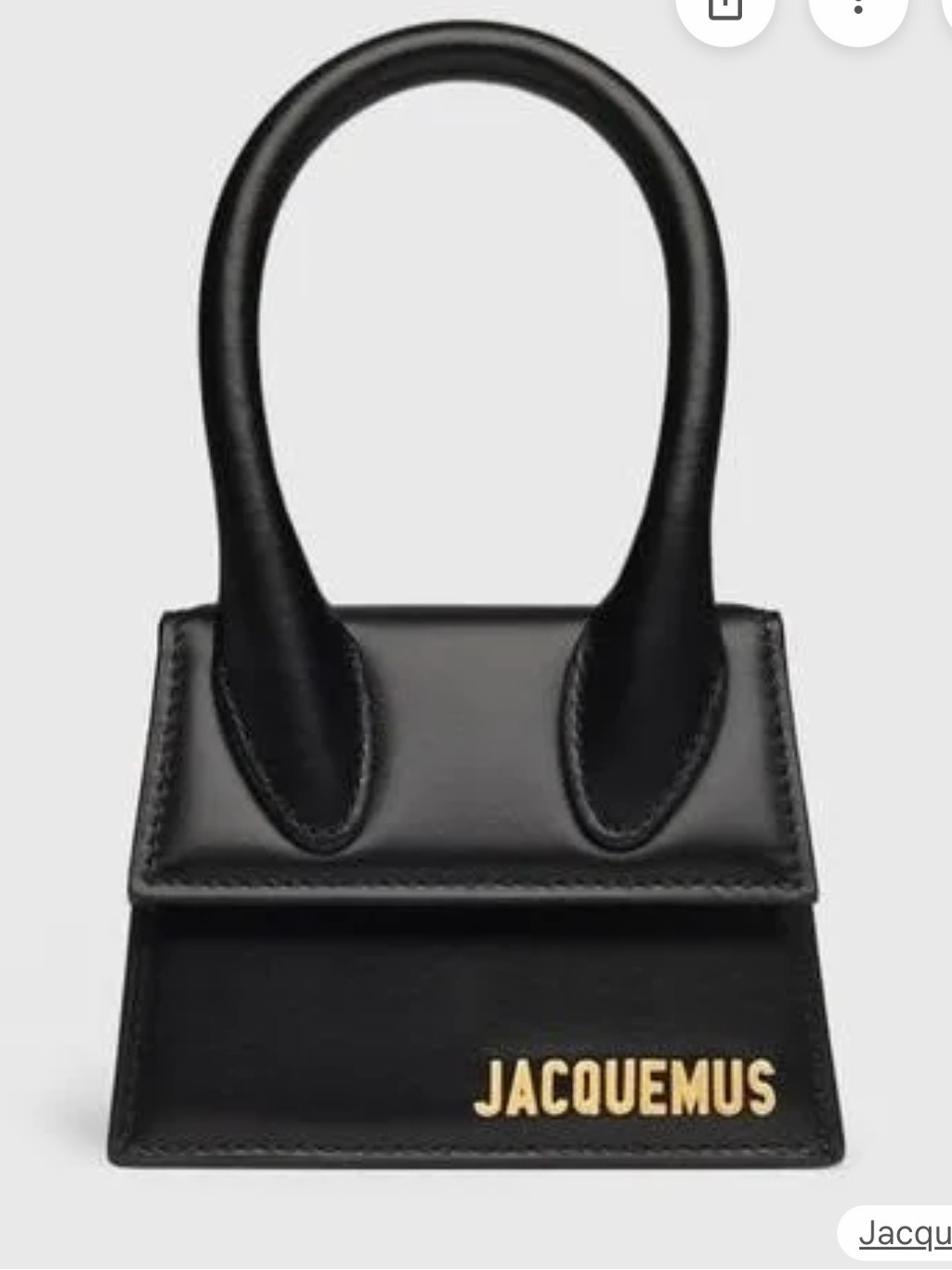 Jacquemus Black Mini Top-Handle Bag With Gold Logo